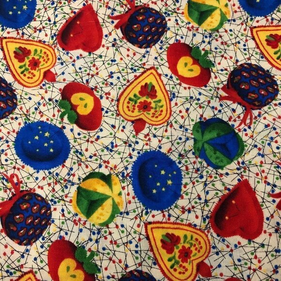 🛒 $20 Quilt Cotton Fabric Material - 2 yard Pincushion Print Sewing #F21A - Picture 1 of 3